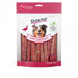 Dokas Hunde Snack Entenbrust in Streifen 8 x 250g