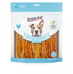 Dokas Hunde Snack Hühnerbrust in Streifen 5 x 500g