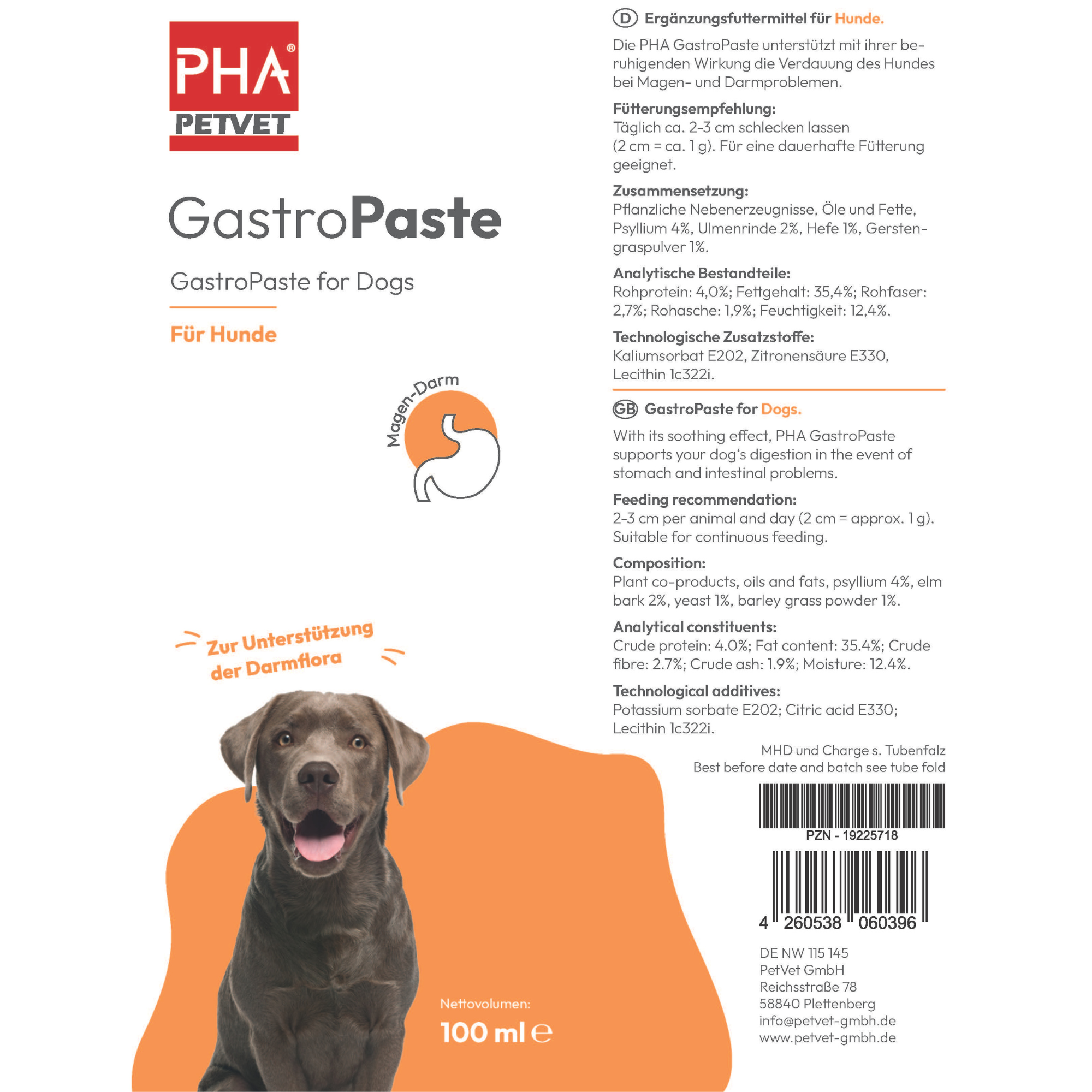 PHA GastroPaste für Hunde - 100 ml