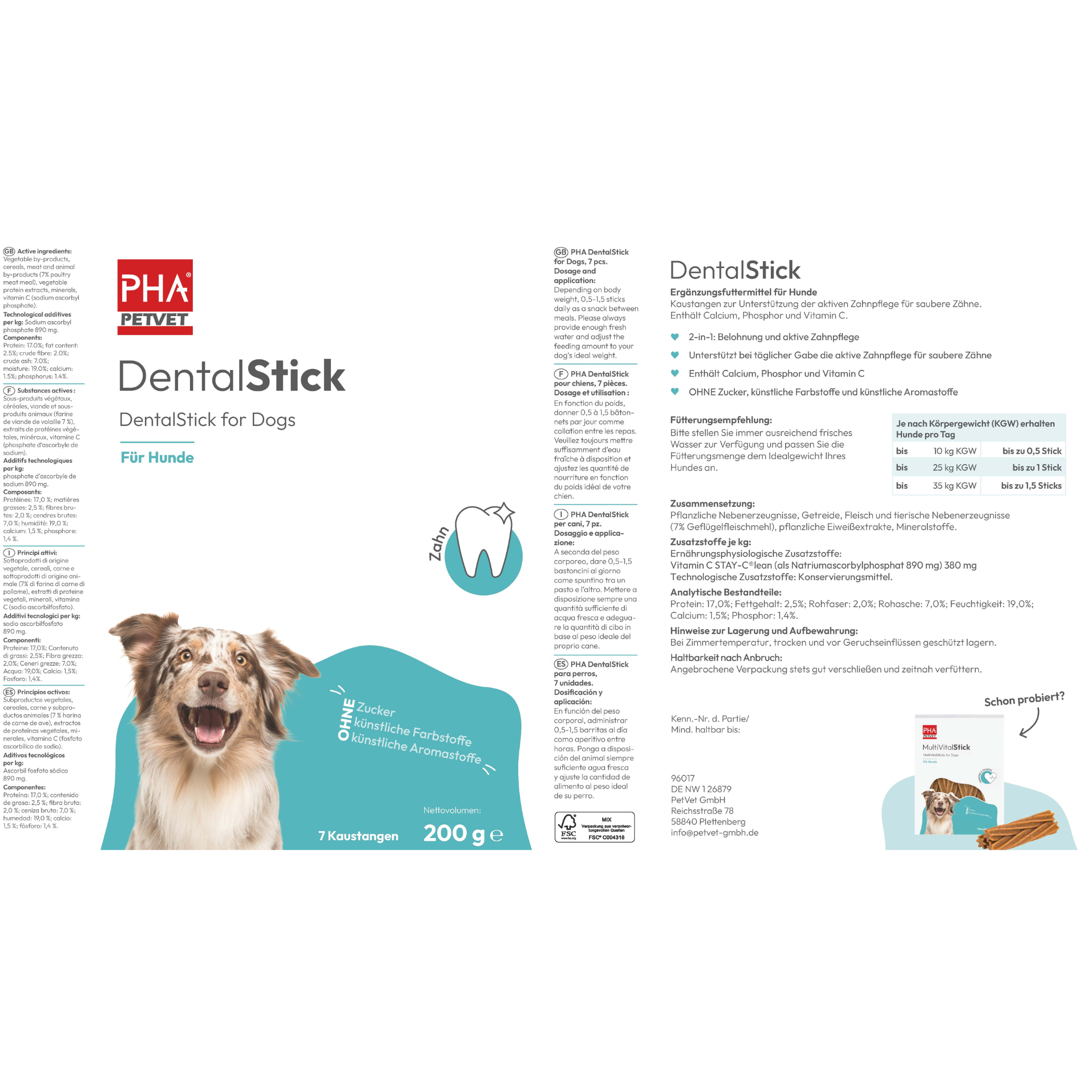 PHA DentalStick für Hunde, 7 Stk.