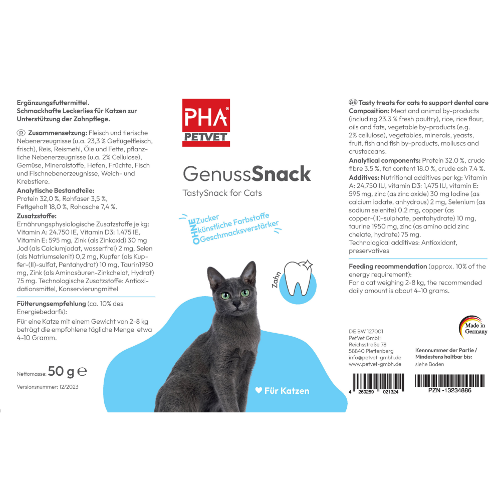 PHA GenussSnack für Katzen 50g